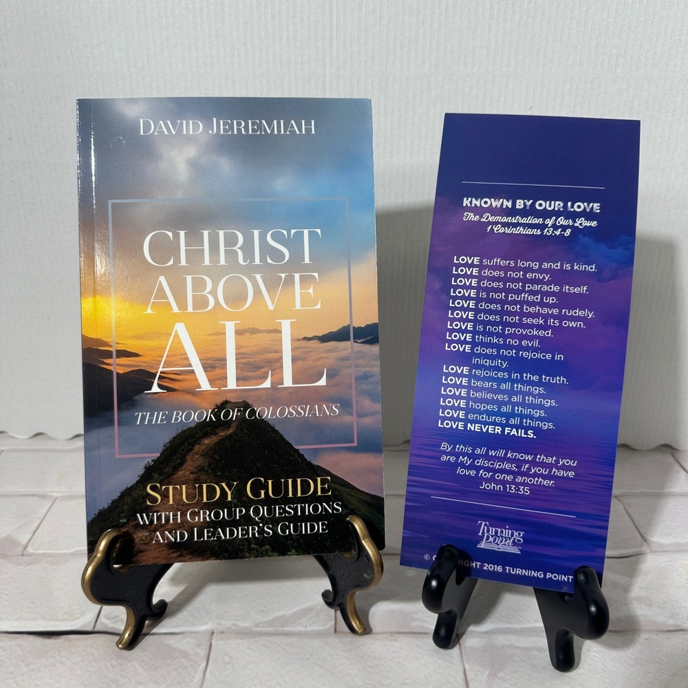 Christ Above All Paperback Study Guide plus Bookmark by David Jeremiah